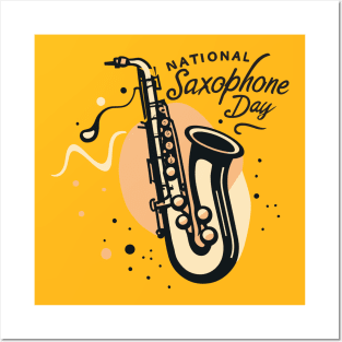 National Saxophone Day – November Posters and Art